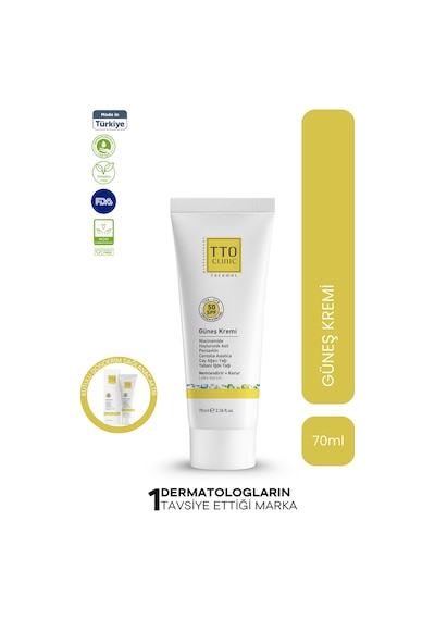Tto Clinic Leke Karşıtı Koruyucu Güneş Kremi SPF50 70 ML