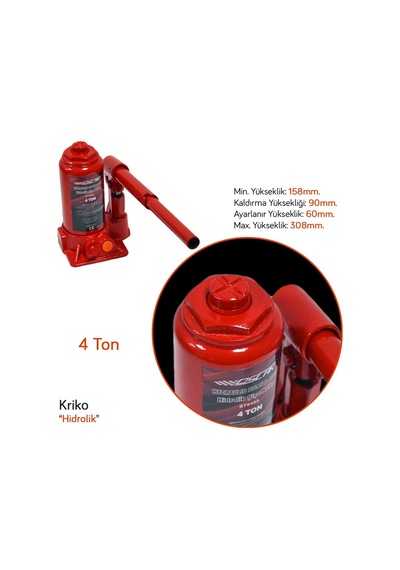 Oscar Hidrolik Kriko 4 Ton Şişe Tip Osn-0802