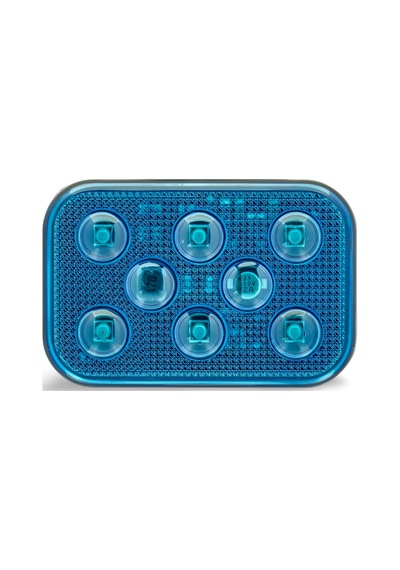 Sbdf6b 10v-30v Dikdörtgen Mavi Led Lamba Off Road , Tekne , Karavan , Kamp