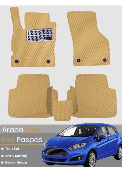 Ford Fiesta 2009-2016 Uyumlu Eva Paspas Tam Set Araca Özel,su Geçirmez,kolay Montaj