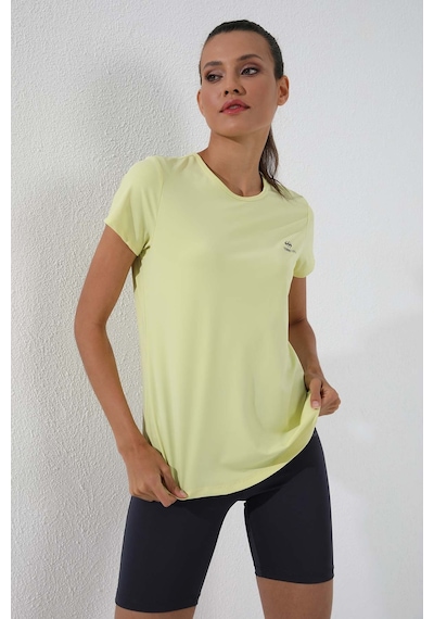 Tommy Life Limon Basic Kısa Kol Standart Kalıp O Yaka Kadın T-shirt - 97144 Limon Sarı