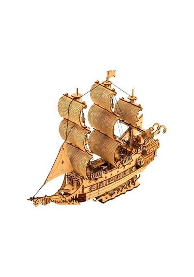 Algwooddesign Ejderha Gemisi Ahşap Maket Seti 823 Parça Dıy 3d Puzzle Yelkenli Gemi Koleksiyoner Modeli