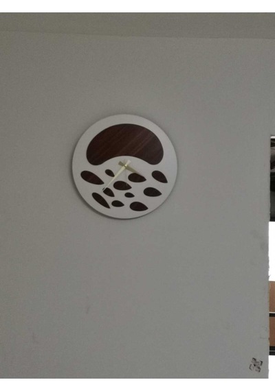 Nova Model Duvar Saati 50 X 50 Cm - Duvar Dekorasyon Ürünleri Beyaz Ceviz