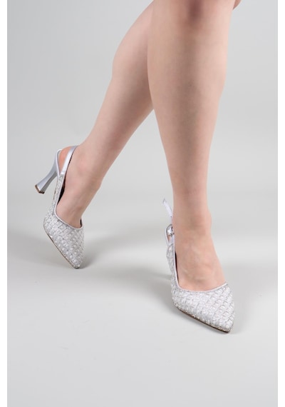 Birikon Sandor Çubuk Boncuklu Stiletto Gümüş-8420 GÜMÜŞ
