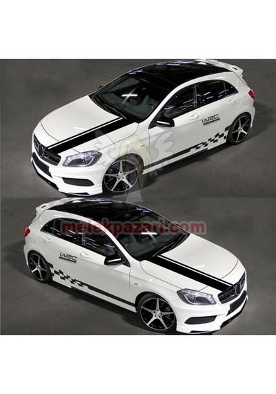 W2C Fia World Rally Yarış Şeritleri Oto Sticker Tüm Set