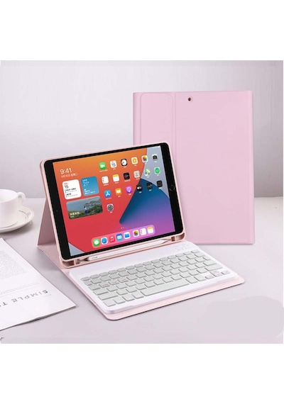 Samsung Galaxy Tab S6 Lite P610/p613 Tablet Uyumlu Bluetooth Klavyeli Kılıf Türkçe Klavye Kılıf