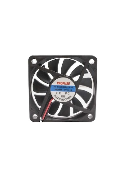 60x60x10mm Dc Motor Fırçasız 5 Volt 0.1 Amper 2 Pin Soğutma Fanı