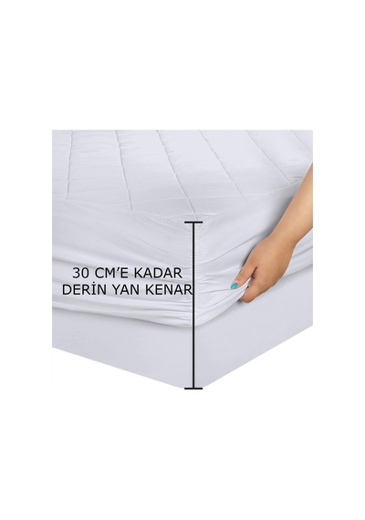 %100 Mikrofiber Kapitone Yatak Koruyucu Alez Full Kenar Çarşaf Fitted Tek Çift Battal Bebek 60 X 120