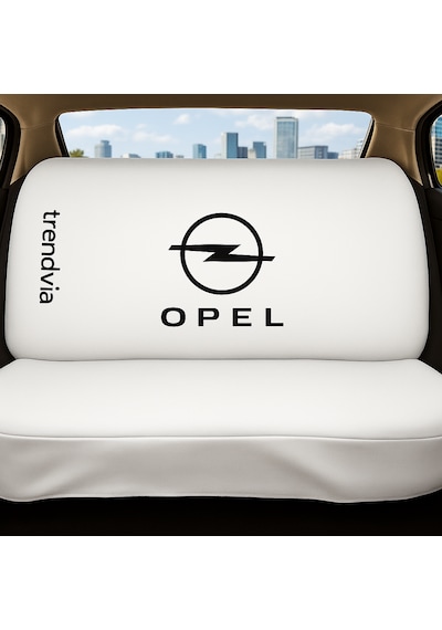 Opel Uyumlu Ön Arka Penye Oto Koltuk Kılıfı Takımı - Servis Tipi Koruyucu Kılıf Beyaz