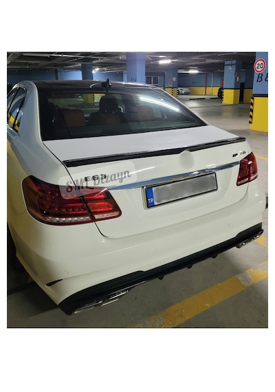 Mercedes W212 2009-2016 Amg Stil Bagaj Üstü Spoiler - Piano Black Plastik