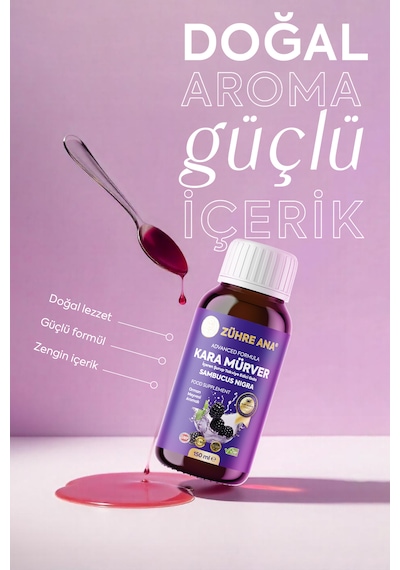 Kara Mürver Sambucus Nigra İçeren Şurup 150 Ml