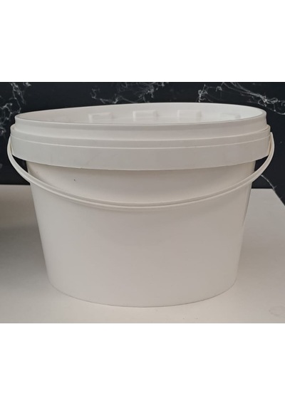 3 Litre Plastik Kova - Beyaz - 3 Lt Saplı - Sızdırmaz Kilitli Çok Amaçlı Kapaklı Kova - Boya Kovası , Zeytin Kovası , Saksı Vb Alanlarda Kullanılabili Çok Renkli