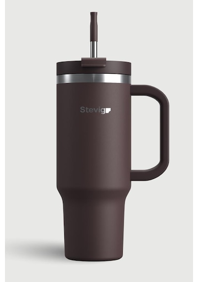 Stevig 2 Moods Tuck-in Tumbler Sızdırmaz Çelik Termos 900 Ml Chocolate Plum St-238 Bordo