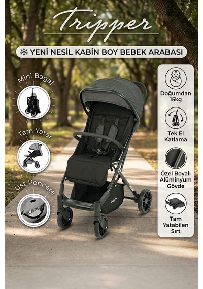 Yeni Model Kabin Boy Mini Bagaj Bebek Arabası