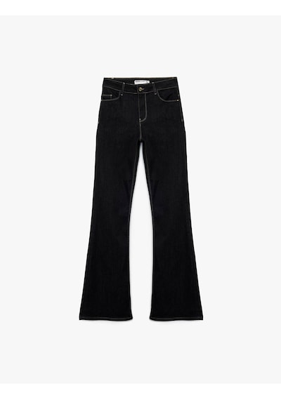 Koton Flare Yüksek Bel İspanyol Paça Koyu İndigo Kadın Jean Pantolon 6wal40015md Koyu İndigo Koton Flare Yüksek Bel İspanyol Paça Koyu İndigo Kadın Jean Pantolon 6wal40015md Koyu İndigo