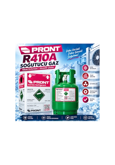 Pront R410a Soğutucu Klima Gazı 10 Kg Yeşil Tüp Yeşil