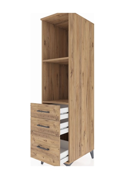 Kronos Dolap 2 Raflı 3 Çekmeceli 44x59x182 Çam-çam Atlas Çam