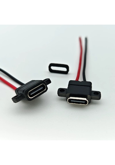 1 Adet 2 Pin Type-c Konnektör Şarj Giriş Soketi