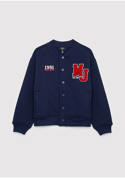 Mavi Mj Logo Nakışlı Bomber Lacivert Erkek Çocuk Ceket 6s10190-84371