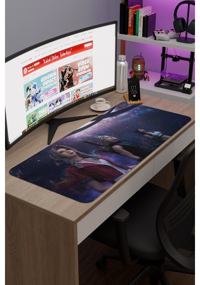 Final Fantasy Kaymaz Dikişli Kauçuk Oyuncu Mousepad V3 - 90x40 Xxl Gaming Mouse Pad Fare Altlığı