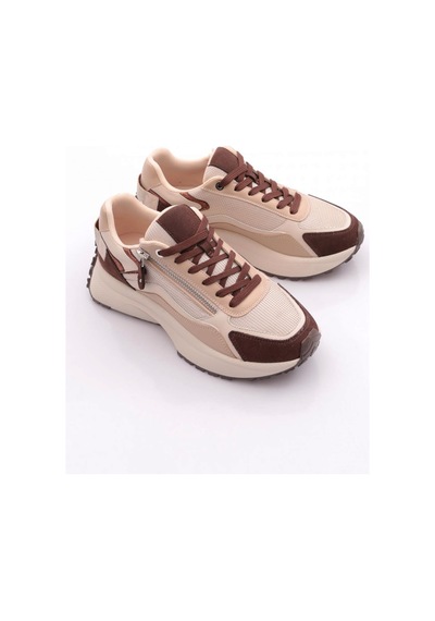 Dgn 83146 Kadin Sneaker Ayakkabi Kahve Süet