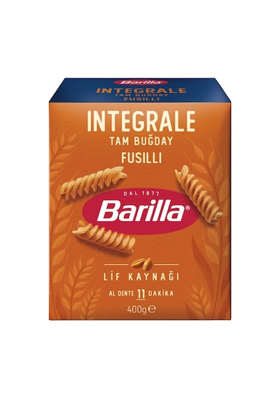 Barilla Tam Buğday Makarna 400g Burgu - Düşük Glisemik İndeks, İki Kat Lifli 6'li Avantaj Paket Tarı