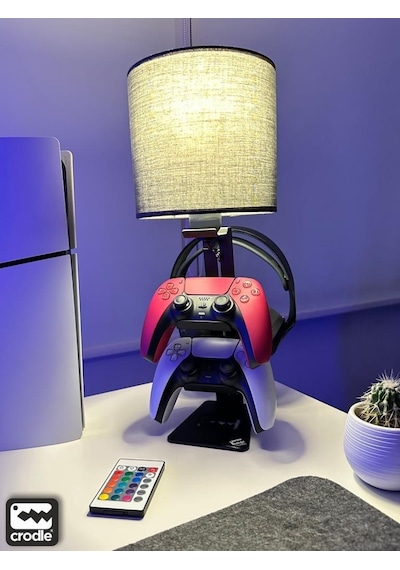 Dualsense Kulaklık Standı Ve Masaüstü Ayarlanabilir Rgb Kumandalı Masa Lambası Ps5 Xbox Ps4 Aksesuar