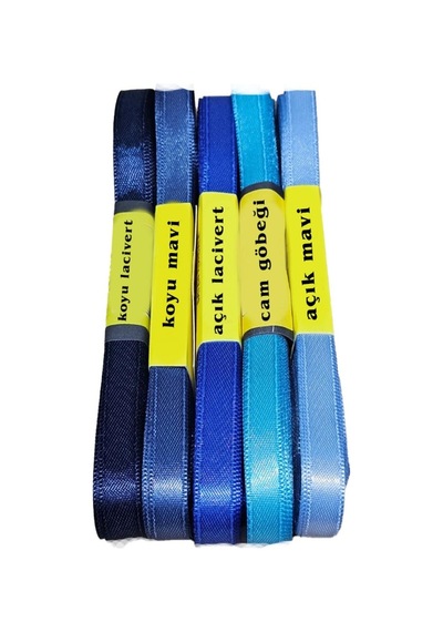Saten Kurdele 1cm X 10m Açık Mavi