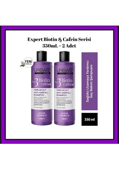 Urban Care Expert Biotin & Caffeine Dökülme Karşıtı Şampuan 2 x 350 ML