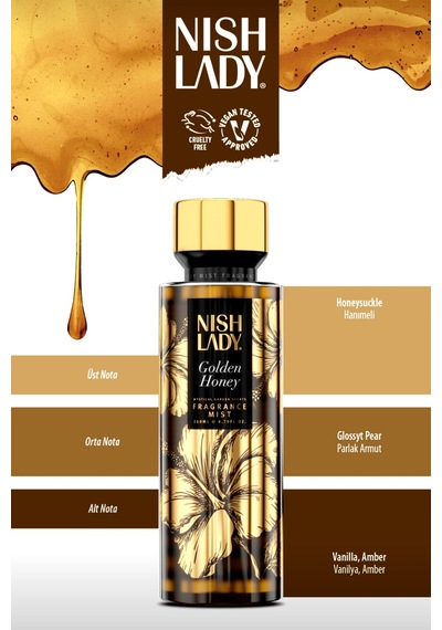 Nishlady Golden Honey Body Mist Vegan Vücut Spreyi 260 ML