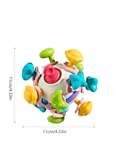 Bebek Oyuncağı Çıngıraklı Diş Kaşıyıcı Duyusal Montessori Oyuncak 6 İn 1 Bebek Oyuncağı