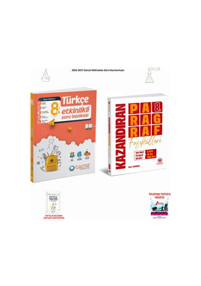 Çanta 8. Sınıf Lgs Türkçe Ve Paragraf 2 Kitap Seti