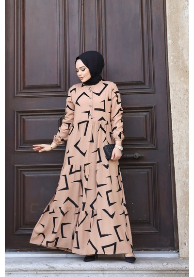 Hira Life Fashion Kadın Tesettür Mevsimlik Beli Kuşaklı Dokuma Viskon Elbise Vizon-siyah Vizon-siyah Hira Life Fashion Kadın Tesettür Mevsimlik Beli Kuşaklı Dokuma Viskon Elbise Vizon-siyah Vizon-siyah