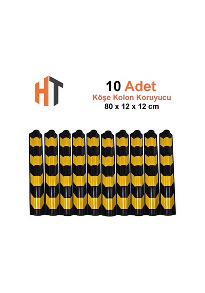 Kauçuk Otopark Köşe Kolon Koruyucu, Koruma Eko-oval 10'lu Set