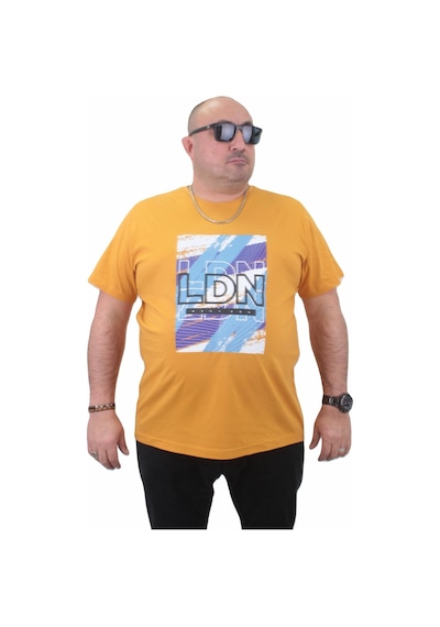 Moc Grande Mocgrande Erkek Büyük Beden Sıfır Yaka Tişört Ldn 23183 Hardal