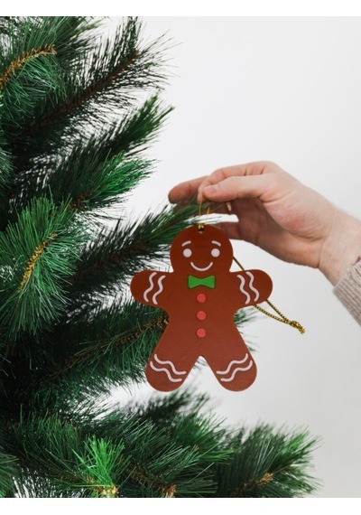 Yılbaşı Çam Ağacı Süsleri Kurabiye Adamlar 4 Adet 9 X 7 Cm Noel Baba