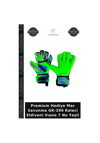 Premium Hediye Mac Savunma Gk-200 Kaleci Eldiveni Vıano 7 No Yeşil