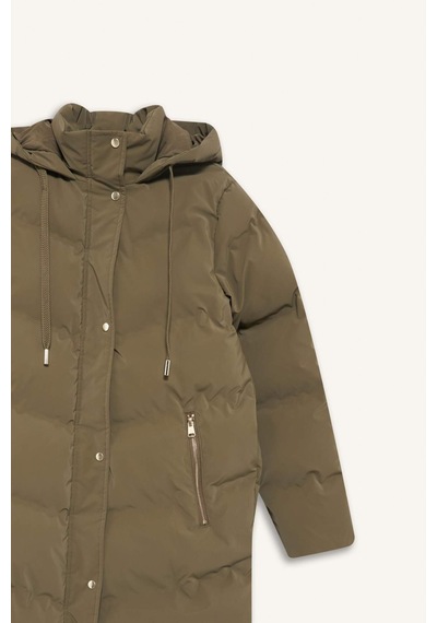 Defacto Regular Fit Kapüşonlu Fermuarlı Parka F2876ax25wnkh402 Haki-kh402