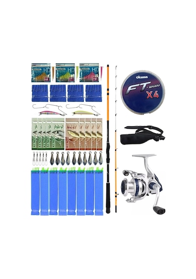 Yek Outdoor Hazır Tekne Oltası Seti Okuma Squider 180h 183cm Olta Kamışı&okuma Arıa-6000a Olta Makinesi