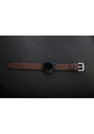 Hakiki Deri 20mm Akıllı Pimli Saat Kordonu Kahverengi