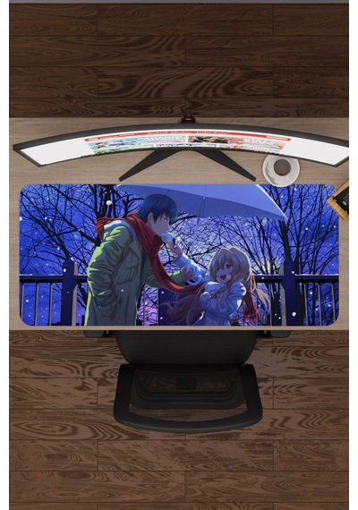 Toradora Anime V4 - 90x40 Xxl Gaming Kauçuk Kaymaz Taban Mouse Pad Fare Altlığı