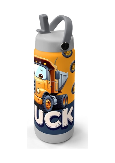 Coral High Truck Desenli Katlanır Ağızlıklı Çelik Termos 650 Ml 38343 Siyah