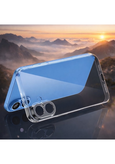 Apple iPhone 16 Uyumlu Kılıf Şeffaf Kamera Korumalı 3d