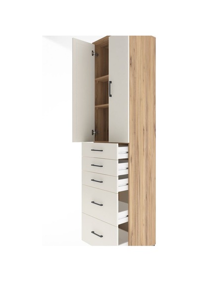 Hyperion Dolap 3 Raflı 5 Çekmeceli 2 Kapaklı 60x44x243 Çam-ay... Çam Hyperion Dolap 3 Raflı 5 Çekmeceli 2 Kapaklı 60x44x243 Çam-ay... Çam