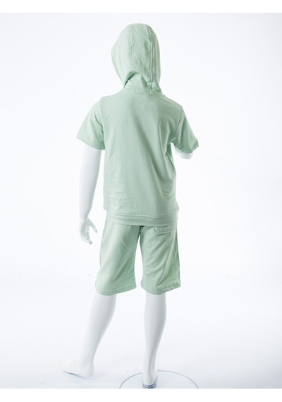 Xo Kids Erkek Çocuk Yazlık 2li Alt Üst Takım Tişort + Şort 8-14 Yaş 4221 Mint