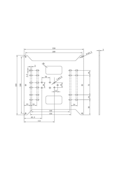 Koodmax 3d Baskı Y Ekseni Sıcak Yatak Destek Plakası 220x220mm + 4 Adet Sc8uu Kaydırıcı