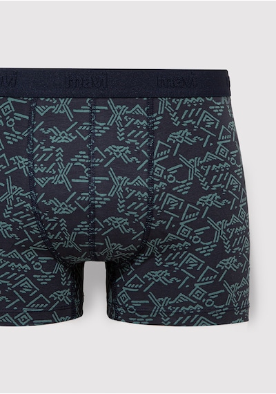 Mavi - Baskılı Lacivert Boxer 092459-33648 Lacivert