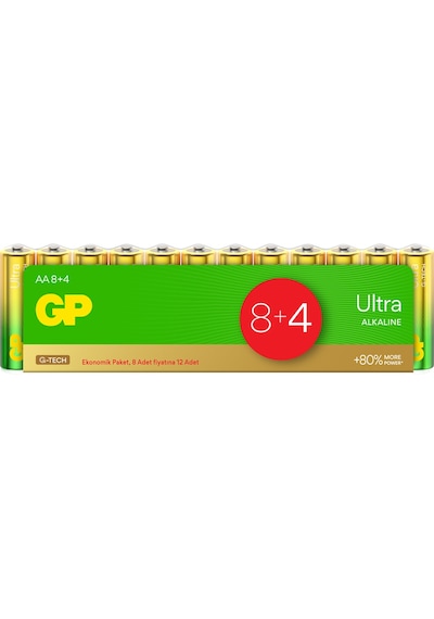 G-Tech Ultra Alkalin Kalem LR6 - AA Boy 1.5V Pil 12 Adet