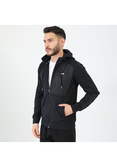 Joma Siyah Erkek Günlük Sweatshirt Kapşonlu Full Zip Poly.crush M 001