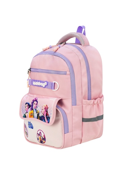 K-pop Baskılı Ortopedik Su Geçirmez Ultra Lüx Okul Çantası Termal Beslenme Ve Kalemlik Pembe